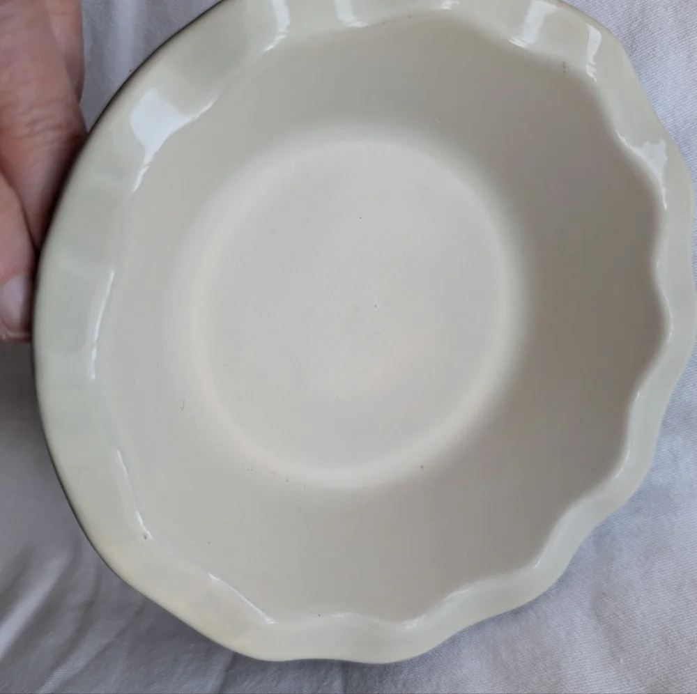 Emile Henry Le Potier Blue Ceramic Individual Pie Plate Baker Dishes - 2